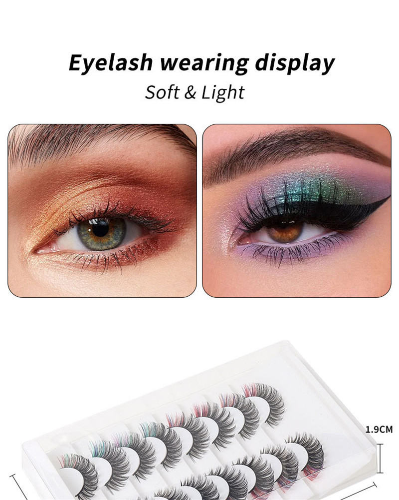 Color Eyelashes Faux Mink Lashes Dramatic Fluffy Stage Makeup Beauty Colored Handmade Soft Lashes