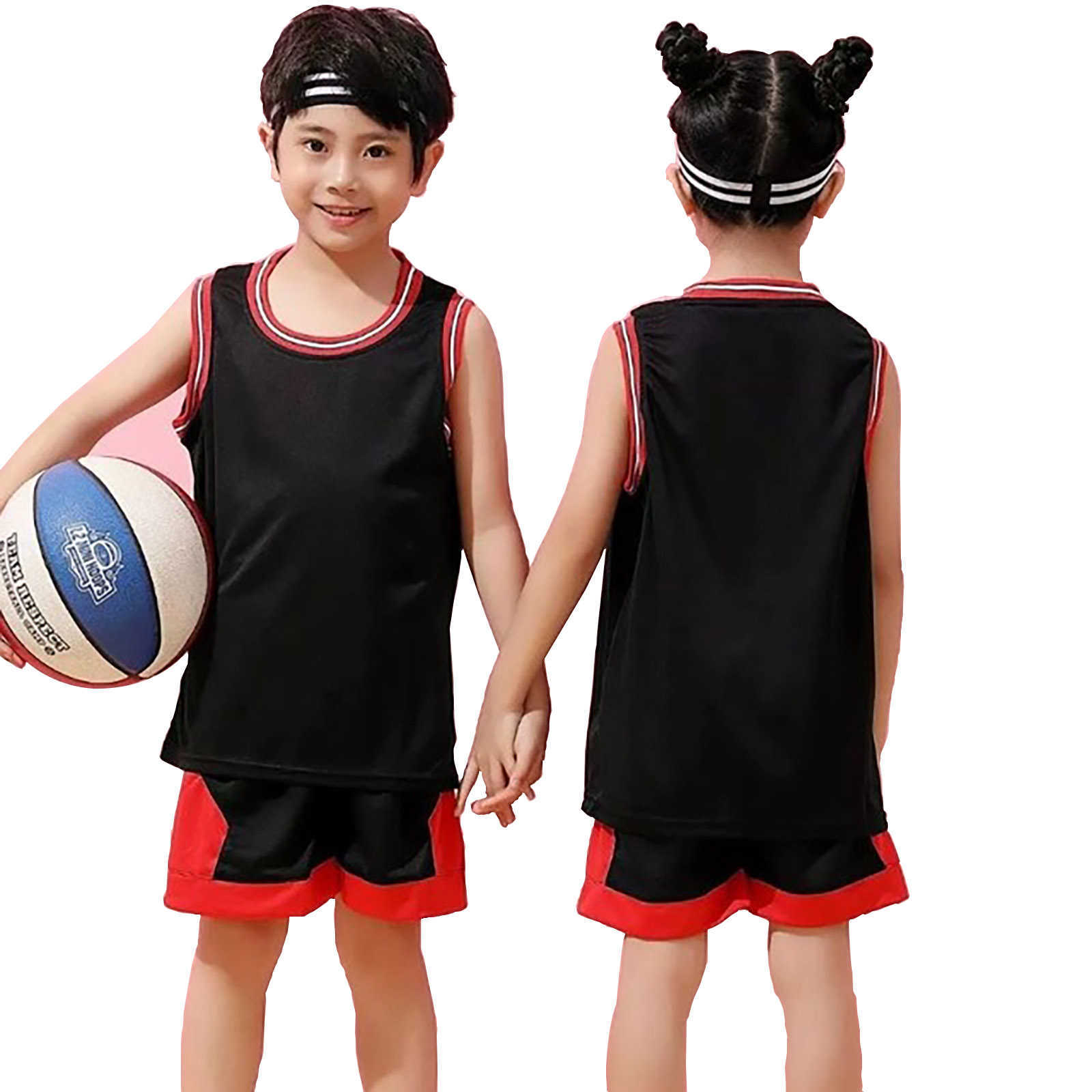 T-shirts Étudiant Football Uniforme Survêtement Enfant Maillots De Sport Enfants Garçons Fille Équipe De Basket-Ball Maillot Costume Football Vêtements Uniforme x0628