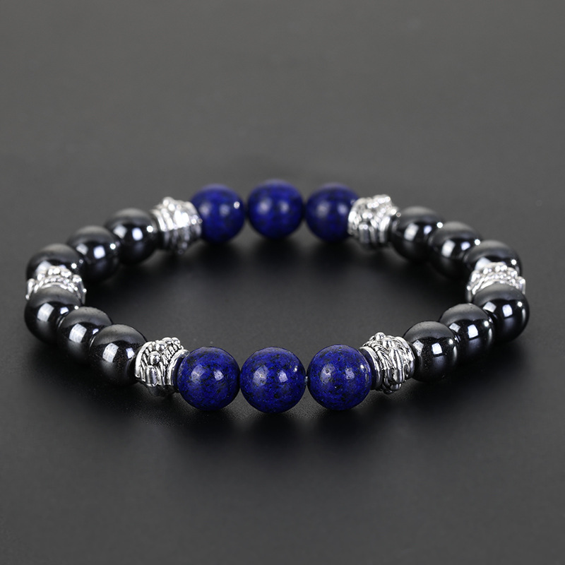 Mode Hematiet Tijgeroog Lapis Elasticiteit Armband Voor Vrouwen Mannen Yoga Healing Balans Sieraden