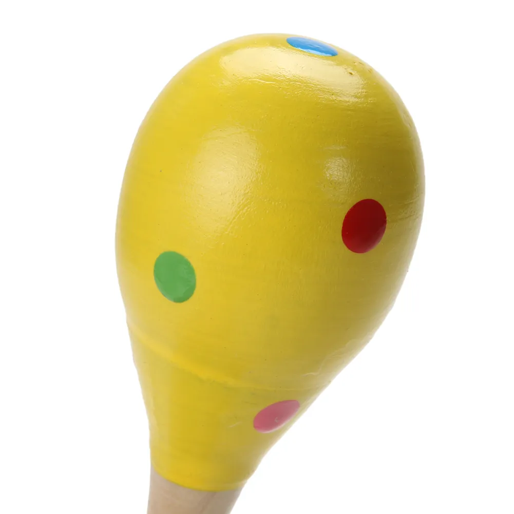 Mini Colorful Children Toys Wooden Maracas Ball Rattle Toys Sand Hammer Gift Kids Baby Early Learning Musical Instruments Toys