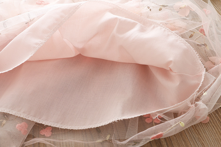 wholesale mode d'été nouveau design vêtements pour enfants tulle broderie dentelle bébé fille robe de princesse