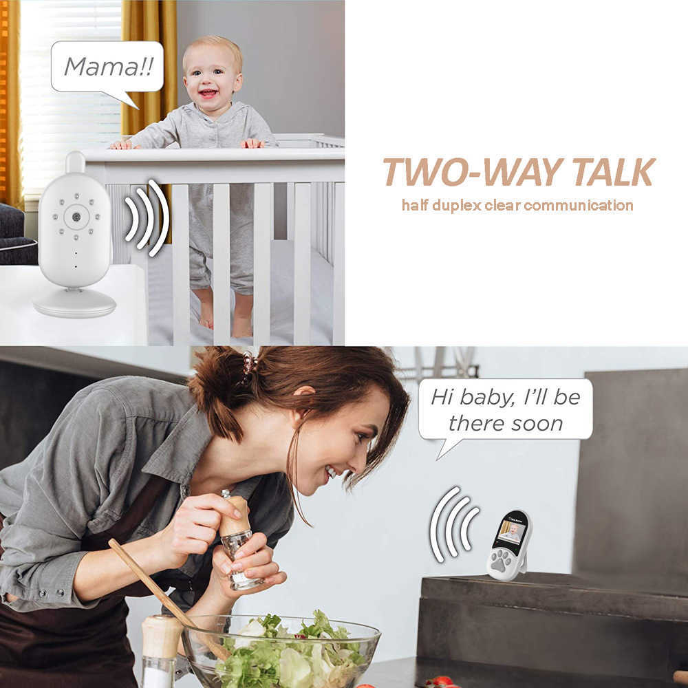 AT660 Baby monitor da 2,4 pollici Pocket Baby Monitor Wireless Monitor Baby Room Baby Safety New Mom Papà Regali L230619