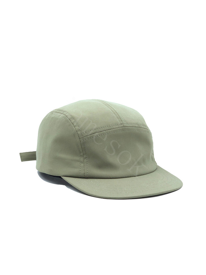 Chapéu de aba curta Nylon boné de cinco painéis de secagem rápida Visor quadrado plano boné anti suor protetor solar 5 painéis chapéu DF253