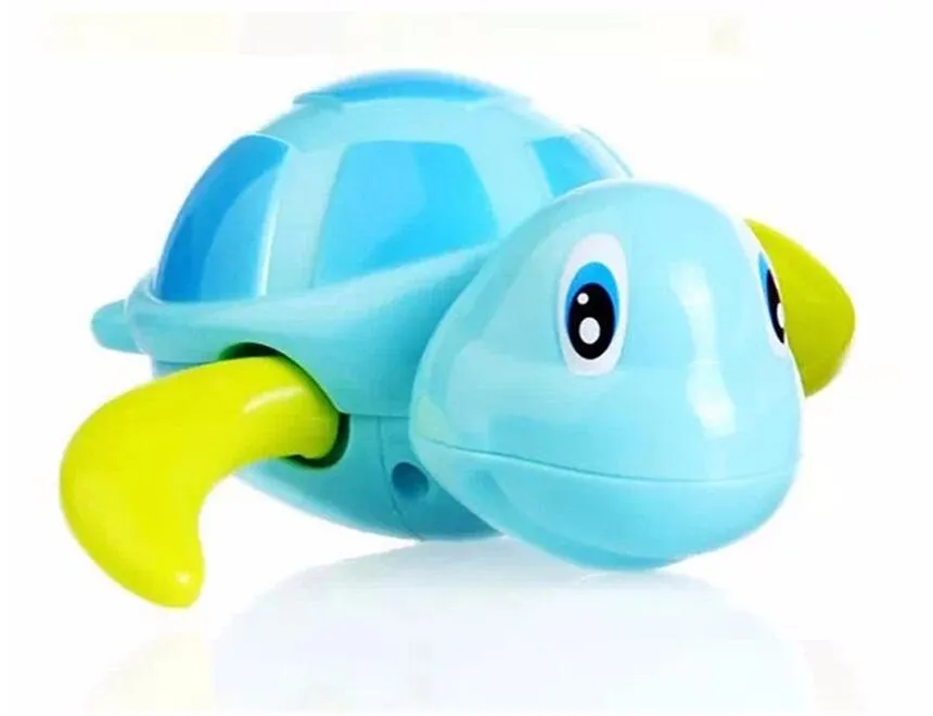 Newborn Cartoon Animal Tortoise Baby Bath Toy Infant Swim Turtle Chain Clockwork Classic Toys Kid Educational Toys