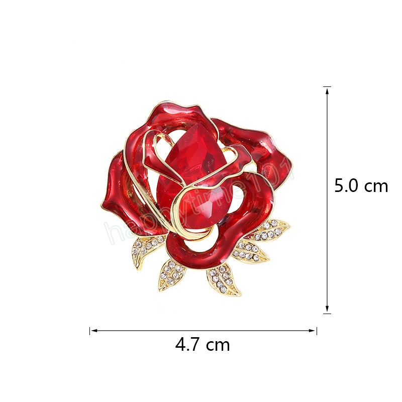 Classique Rose Fleur Broches Pour Femmes Alliage Rose Fleur Mariages Bureau Casual Broche Pins Cadeaux