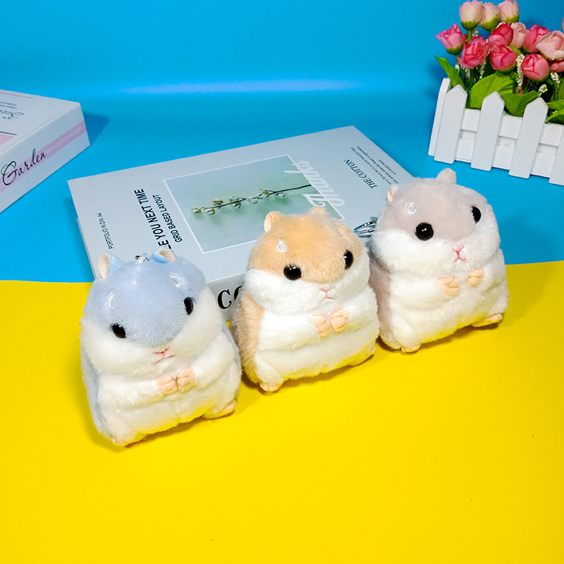 10cm Boneca Hamster Chaveiro Pingente Bonecos Hamster Bonito Mochila Bolsa de Pelúcia Pingentes Chaveiro Escolar Pingentes 2169