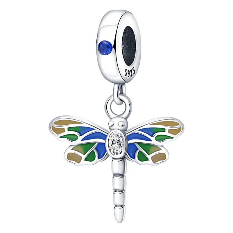 925 Silver Fit Pandora Charm 925 Bracelet Pendants Pink Cat Moon Fly Bird Butterfly Bead charms set Pendant DIY Fine Beads Jewelry