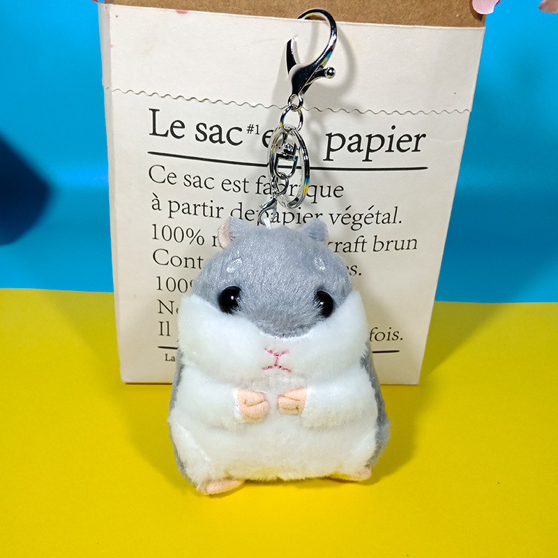 10cm Boneca Hamster Chaveiro Pingente Bonecos Hamster Bonito Mochila Bolsa de Pelúcia Pingentes Chaveiro Escolar Pingentes 2169