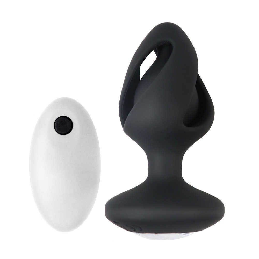 Hollow out Charging Remote Control 10 Frequency Anal Plug Set Backcourt Toys Adult Products 75% Off Online sales