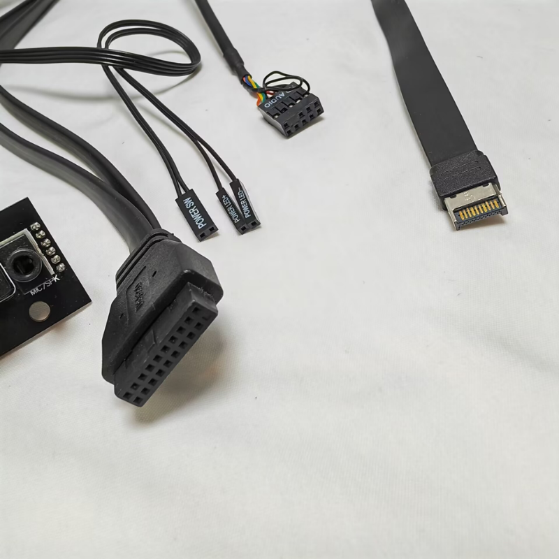 Computer Motherboard Extension Panel Kabel Typ E 19Pin 9Pin Power SW zu Typ-C USB 3.1 3.0 HD Audio vorne Ein/Aus-Schalter Leuchtenleuchte-Verlängerungskabel