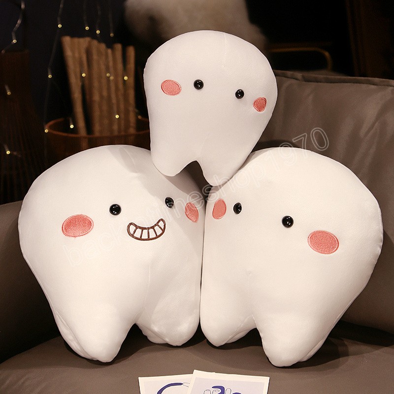 25/35 cm Kawaii Symuluj zęby Pluszowa zabawka interesująca pluszowa poduszka nadziewana miękka poduszka do lalki dla dzieci urodziny