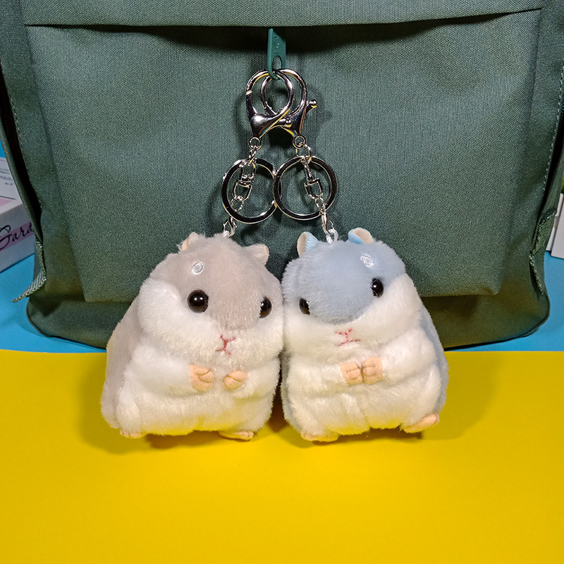 10cm Boneca Hamster Chaveiro Pingente Bonecos Hamster Bonito Mochila Bolsa de Pelúcia Pingentes Chaveiro Escolar Pingentes 2169