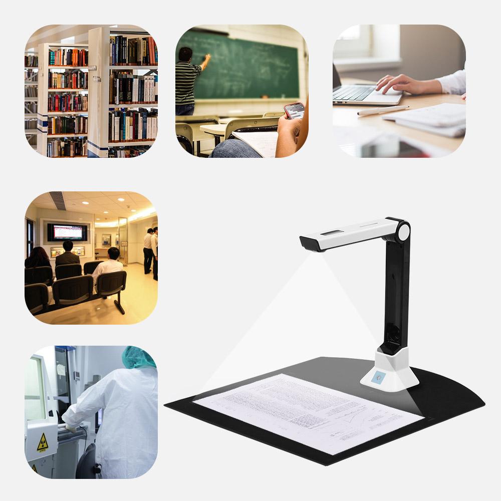 Présentant BK50 Portable 10 mégapixels High Definition Scanner Scanner Capture Taille A4 Document Camera pour le scanner de reconnaissance de fichiers