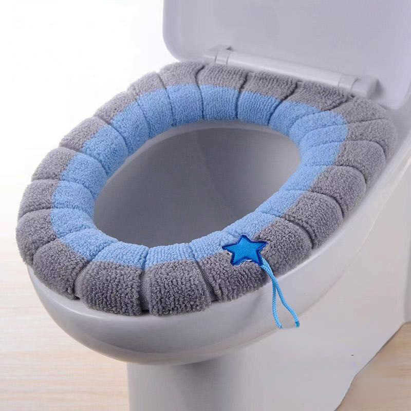 2024 Bathroom Toilet Seat Cover Soft Warmer Washable Mat Cover Pad Cushion Seat Bathroom Accessories Toilettes Accessoires