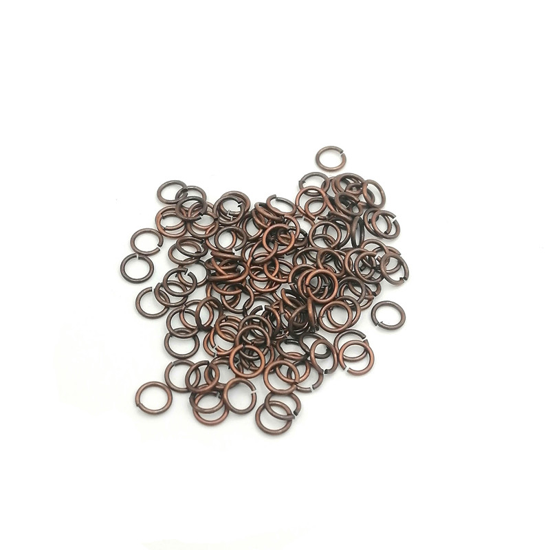 JLN Copper 4mm 5mm Open Jump Rings & Split Rings Gold Black Silver Bronze Plated Color Connectors For Jewelry DYI Making288r