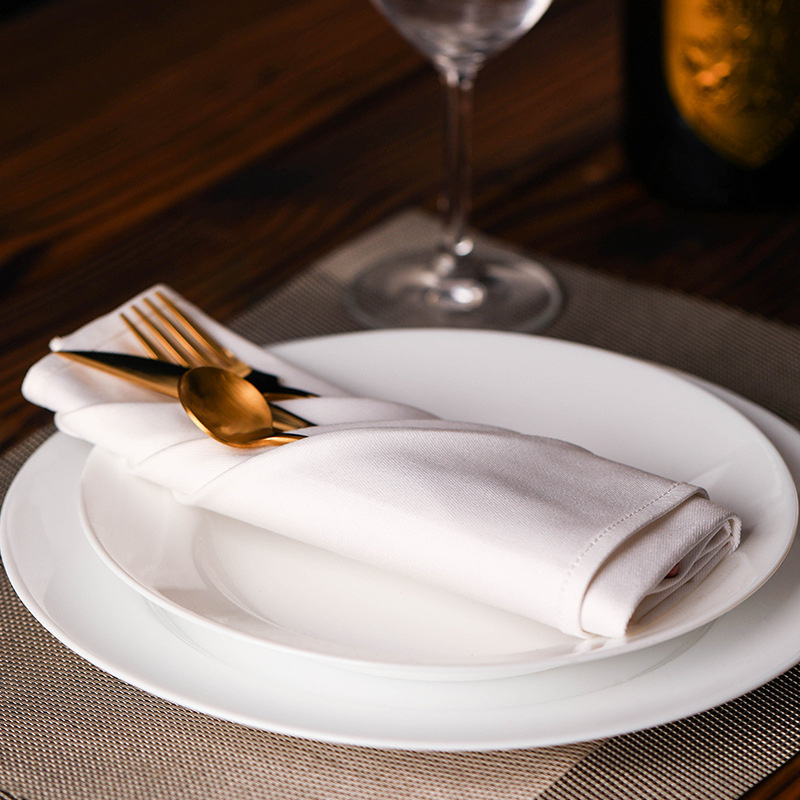 Serviette de table de restaurant d'impression personnalisée 20X20inch Serviette flottante en coton pour banquet de mariage de Noël