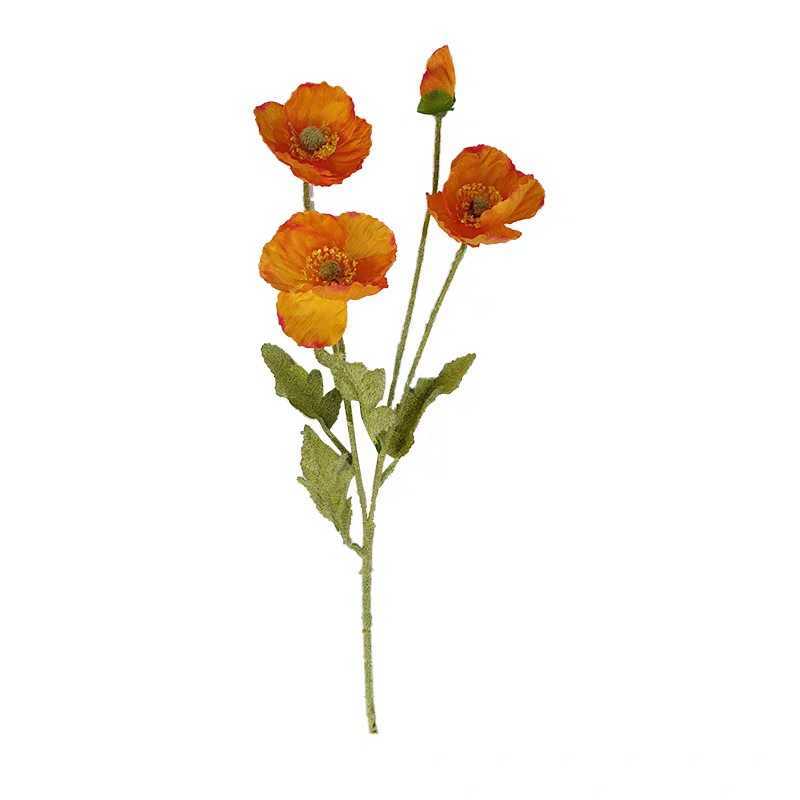 New Artificial Flowers Fake Poppy Silk Flowers Long Stem Housewarming Garden Table Wedding DIY Party Wedding Bridal Bouquet Decor