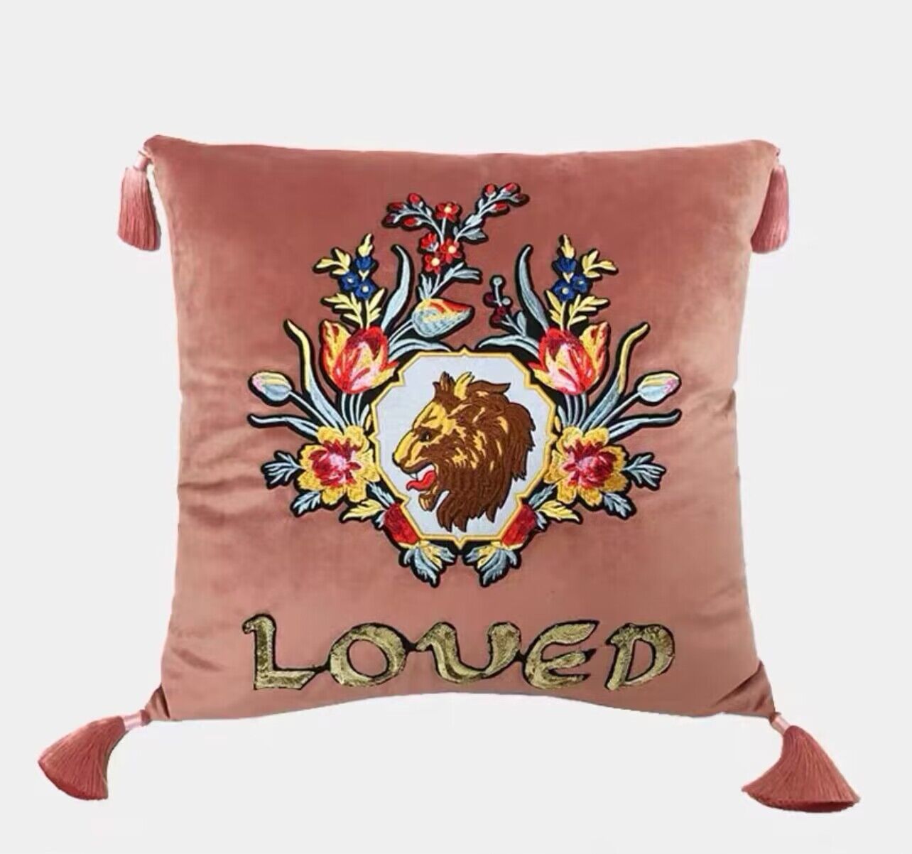 Housse de coussin de taie d'oreiller brodée de designer super luxe 45 * 45cm et 30 * 50cm Décoration de maison et de voiture créative Cadeau de famille exquis