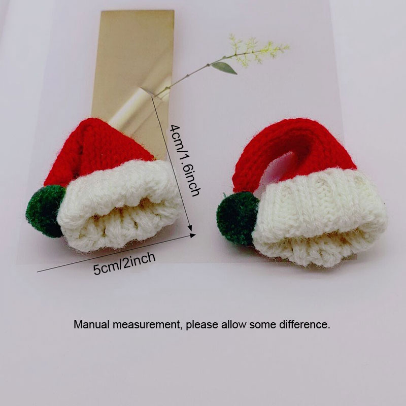 Noël Mini Hat Decor Doll Vêtements accessoires miniatures mignons de fête de Noël Ornement des boissons à vin rouge Cocktail Cocktail Decoration Pet Panta Chapeaux W0053