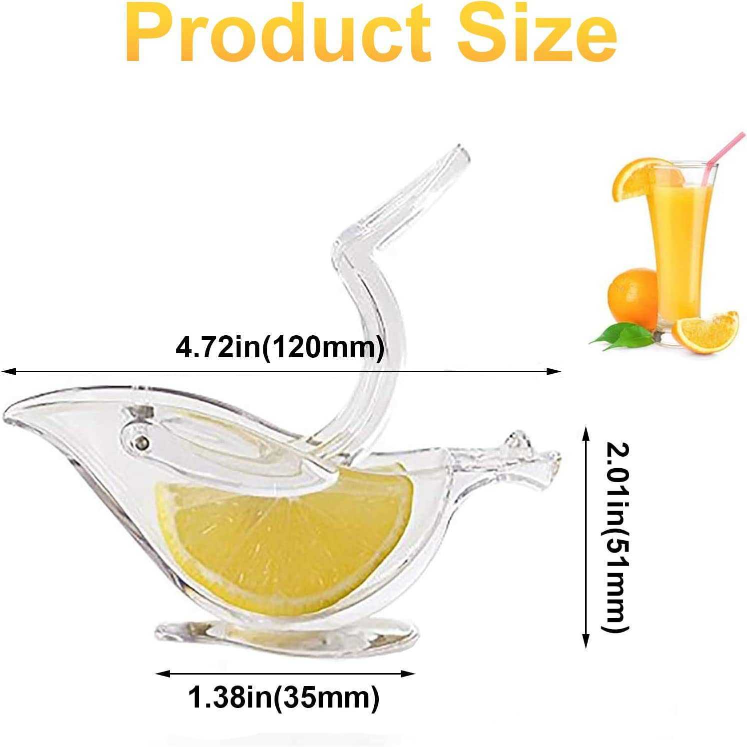 Nieuwe Citroen Handmatige Juicer Pers Squeeze Fruit Mini Handmatige Juicer Vogel Vorm Transparante Draagbare voor Oranje Keuken Thuis Slip Tool