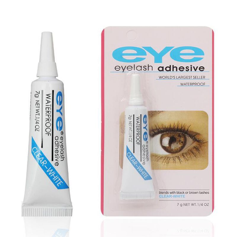 Black White Eye Lash Glue Makeup Adhesive Waterproof False Eyelashes Adhesives Glue with Packing Practical Eyelash Glue 