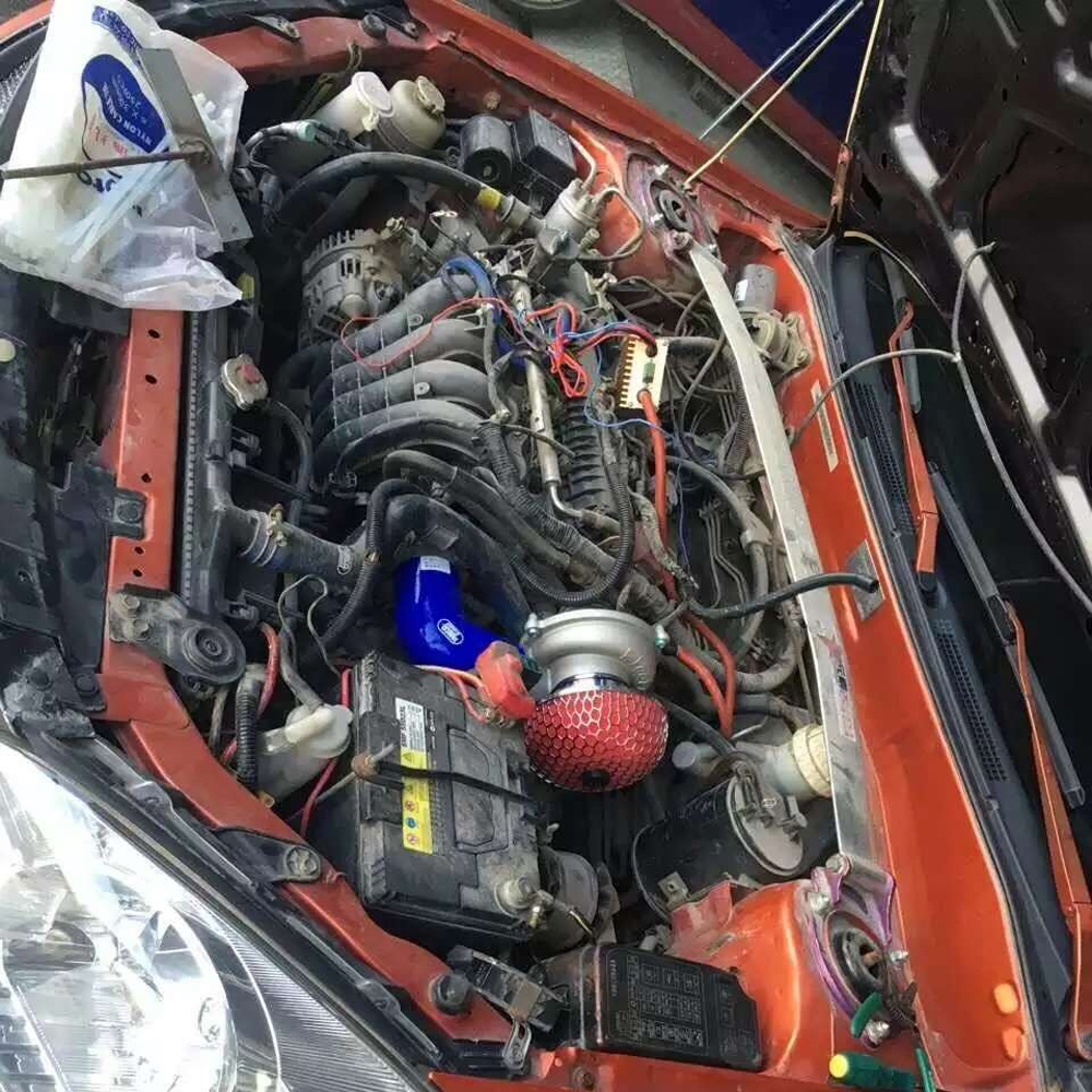 Evrensel 12 V Elektrikli Turbo Supercharger Kiti Thrust Elektrikli Turboşarj Hava Filtresi Emme araba için hız artırmak Evrensel 12