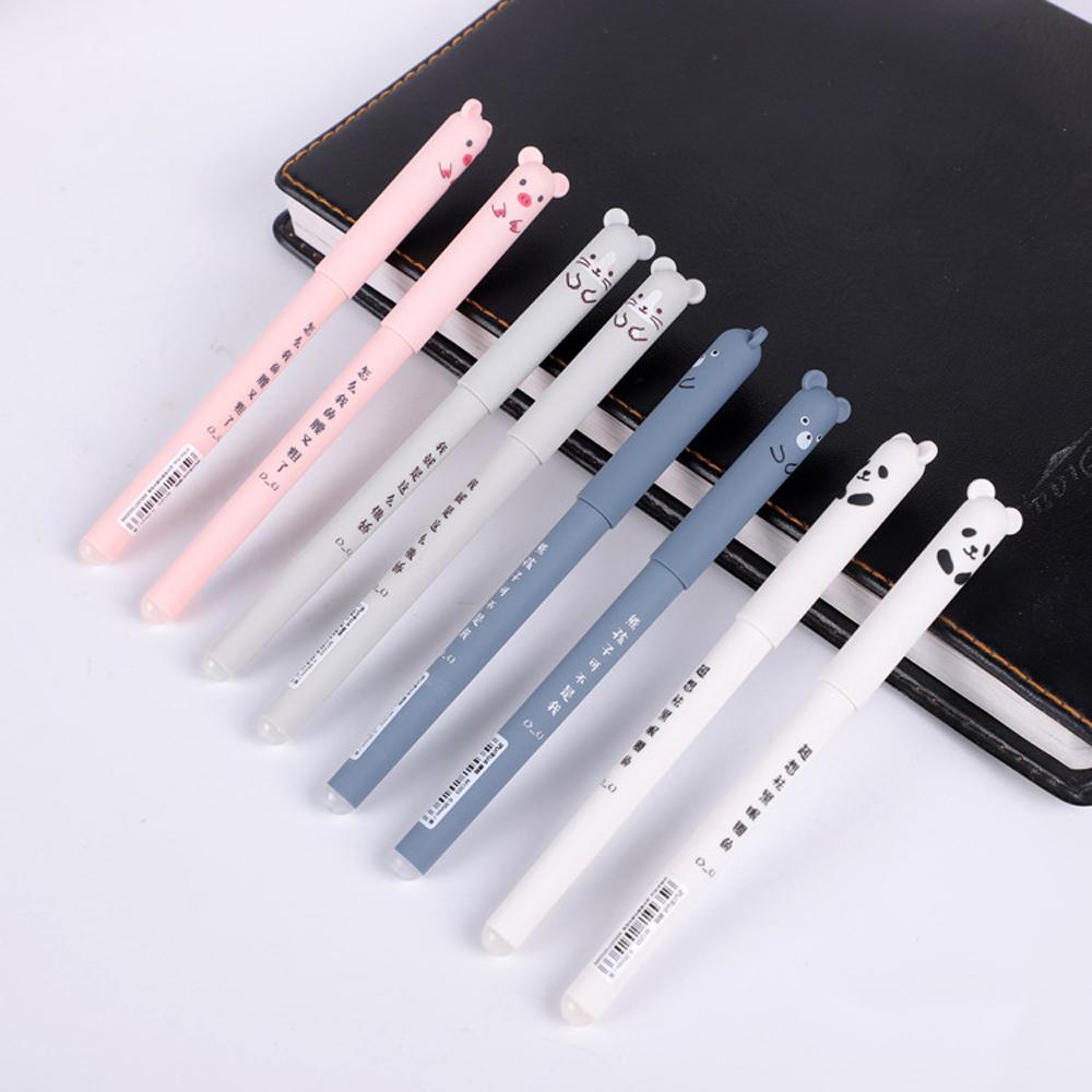 Stylos kawaii gel gel gel ensemble carton animaux panda stylo effactif recharge rade de recharge manche lavable manche de la papeterie scolaire