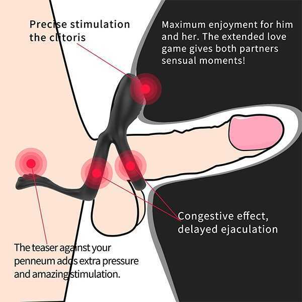 vibration lock ring prostate massager male and female shared buckle adult sex toy 75% Off Online sales