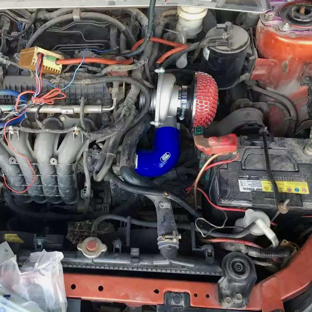 Universal 12V Electric Turbo Kit doładowania Pchnij Elektryczne Turbosprężarkę Filtr powietrza dla samochodu Poprawa prędkości Universal 12