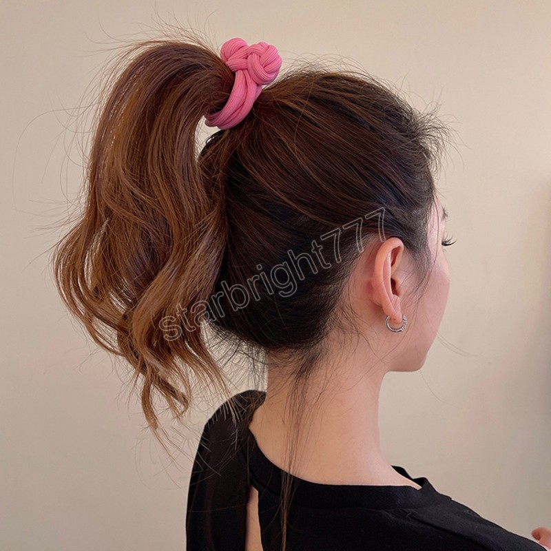 Hair Rope Scrunchies Headwear Rubber Band High Elastic High Ponytail Holder Chinese Knotting For Women Durable