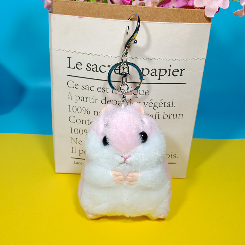 10cm Boneca Hamster Chaveiro Pingente Bonecos Hamster Bonito Mochila Bolsa de Pelúcia Pingentes Chaveiro Escolar Pingentes 2169