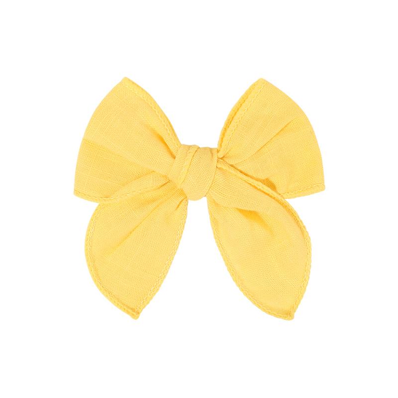 Solid Cotton Hair Bows Cute Baby Girls Hair Clips Handmade Hairpin Barrettes Kids Headwear Hair Accessories 