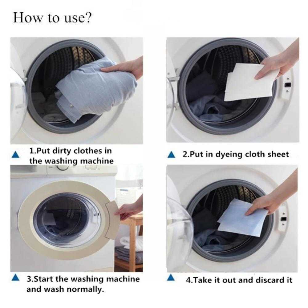 Laundry Color Remove Sheet Colour Catcher Sheet Proof Color Absorption Paper Anti Cloth Dyed Leaves In Washing Machine