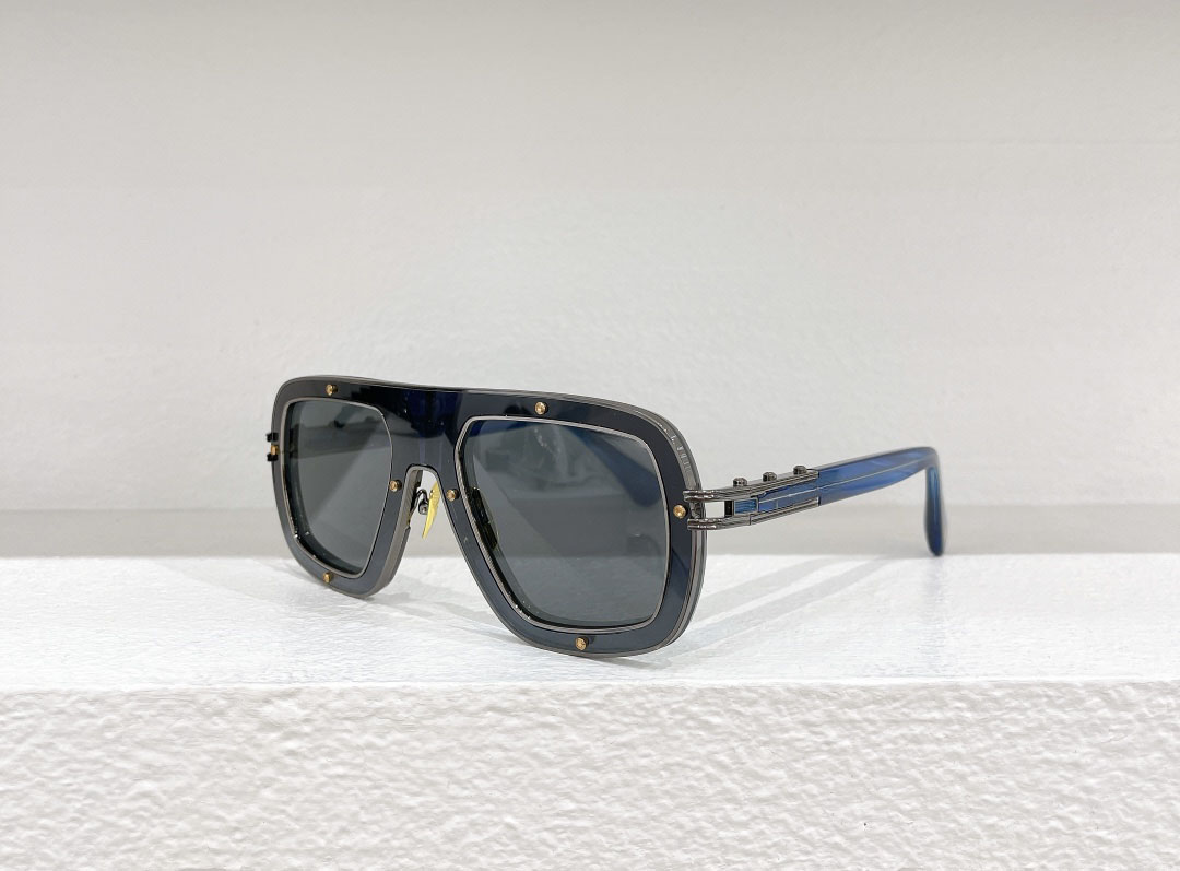Óculos de sol de designer de moda de luxo para homens e mulheres, óculos de sol, praia, foto de rua, pequenos óculos de sol, armação completa de metal S427