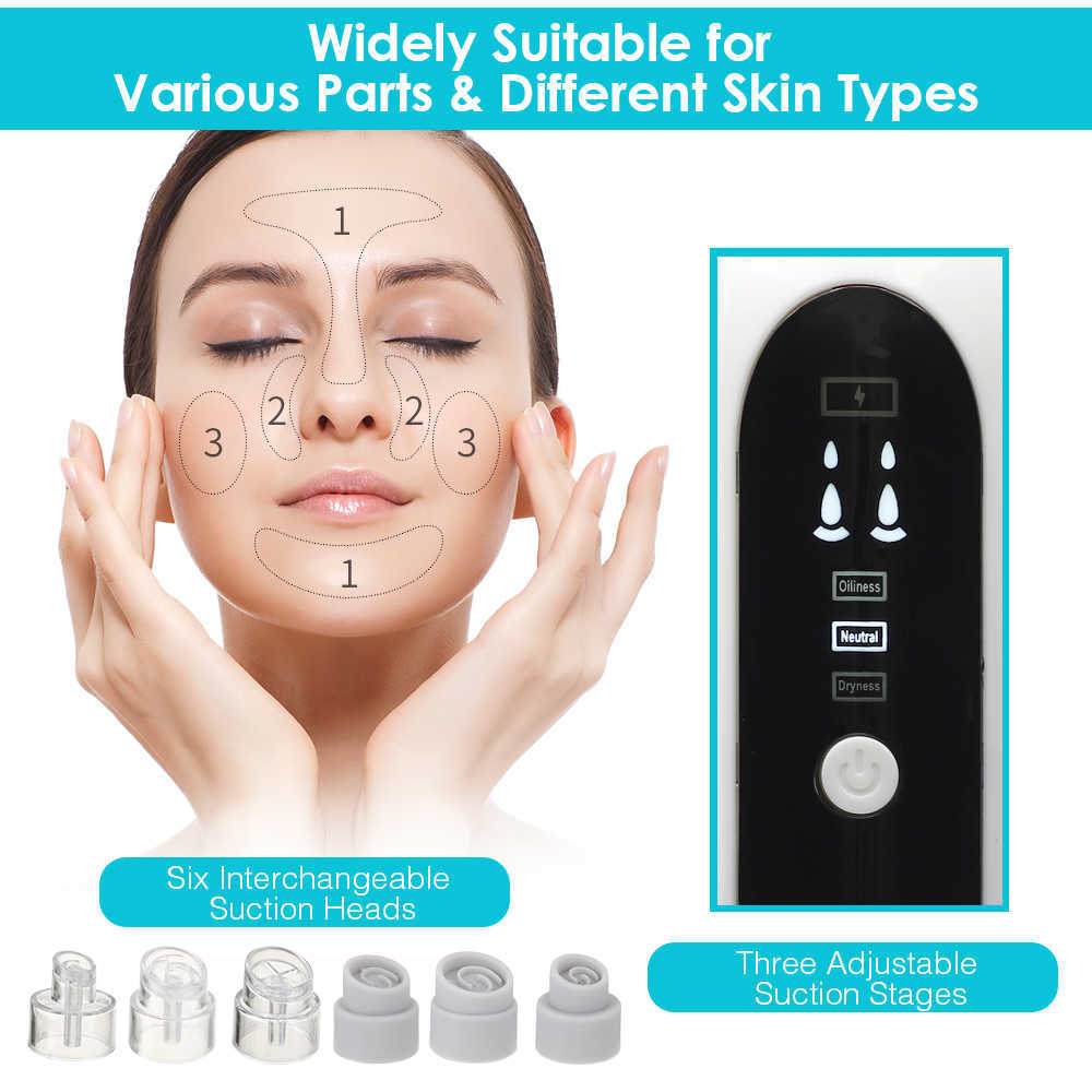 Face Care Devices Electric Small Bubble Blackhead Remover with Water Cycle Pore Vacuum Usb Charging Acne Extractor Tools Kit Facial Cleaner 230630