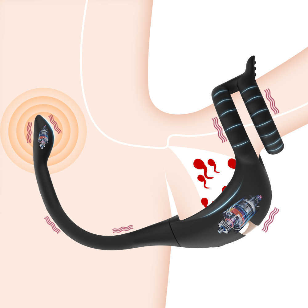 Vuxenprodukter Knight App Remote Control Double Ring Shock Lock Backcourt Anal Plug Par 75% rabatt på onlineförsäljning