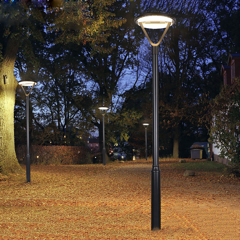 Réverbère solaire boîtier en aluminium IP65 étanche parc paysage solaire jardin lumière navire par mer aux États-Unis porte à porte