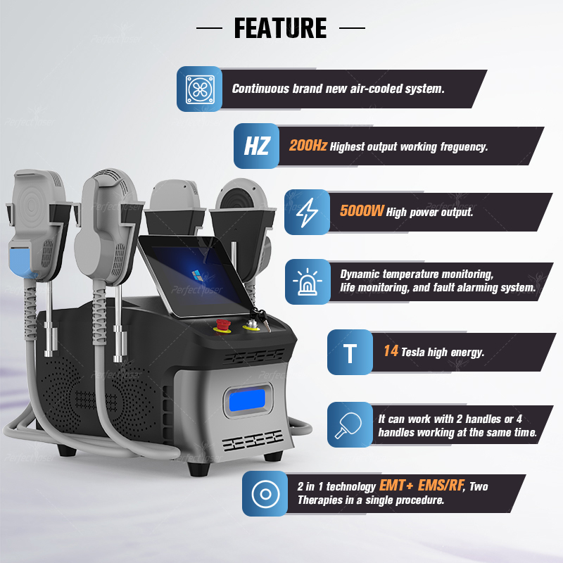 ضمان لمدة عامين ، جهاز EMS شكل الجسم ، Emsculpt Neo Slimming Leabs Leight Machine ، محفز العضلات FDA الموافقة