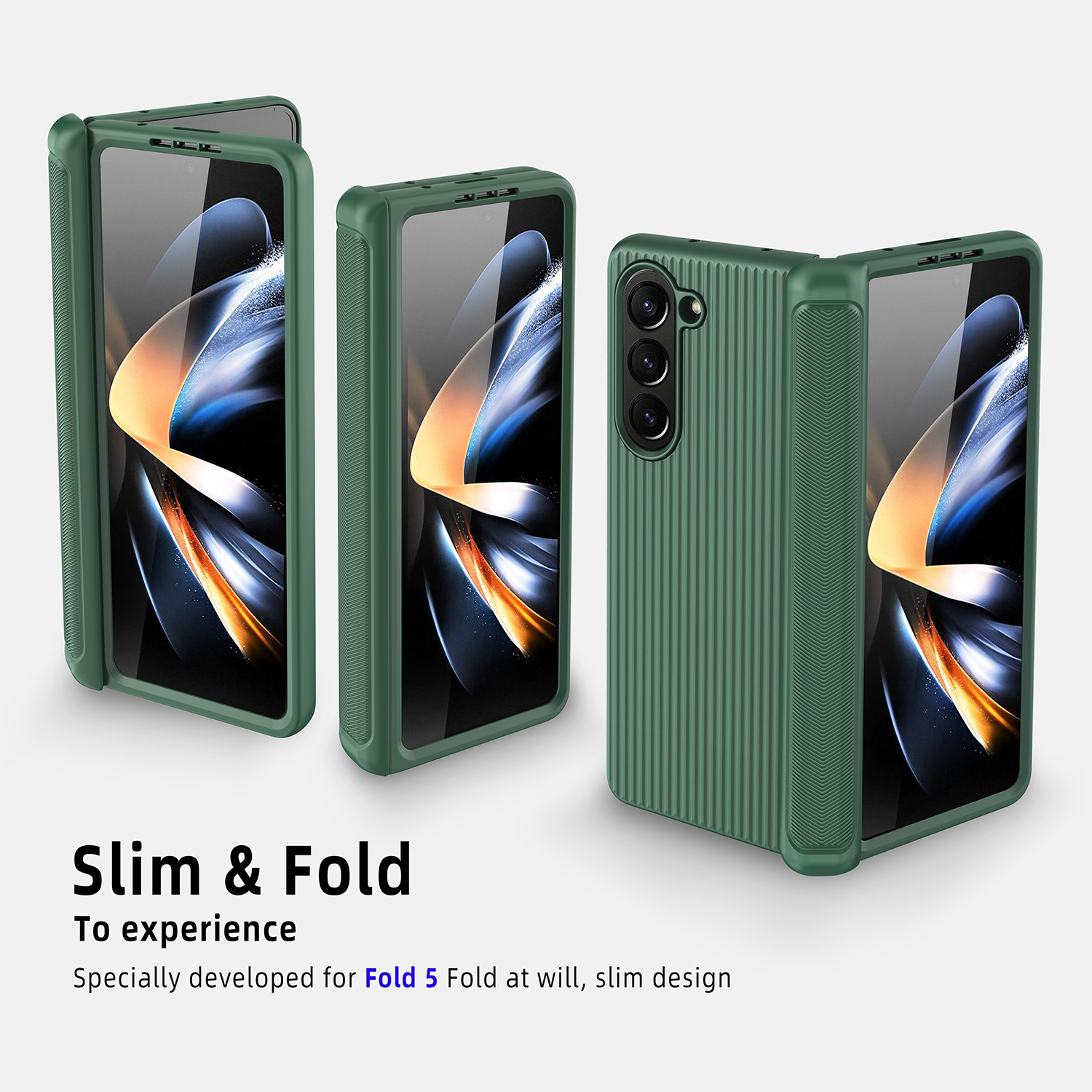 With Hinge For Samsung Galaxy Z Fold 5 4 3 2 Fold3 Fold4 Case Suitcase Hard Glass Film Screen Protection Cover