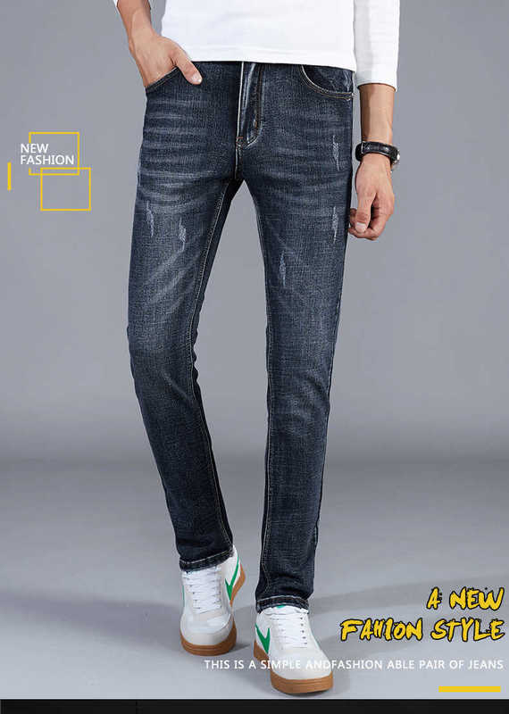 Men's Jeans designer 2022 verão novo jeans, personalidade masculina, marca de moda, luxo leve, elástico, ajuste fino, calças de estilo europeu PD51