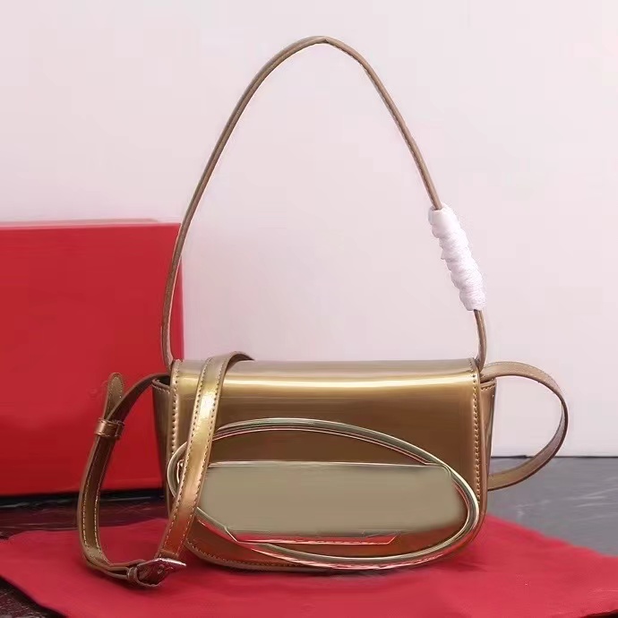 Silberne Tasche für Damen, 1DR, Nappa-Taschen, Designer-Umhängetaschen für Damen, Luxus-Handtasche, modische, klassische, lässige Damen-Clutch-Klappe mit Schultergurt, dicke Taschen, rosa Tasche von Dicky