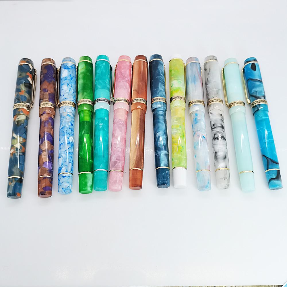 Pens New Color Kaigelu 316 Fountain Pen ef f f nib美しい大理石のアンバーパターンインクペンオフィスビジネスイリジウムのための執筆ギフト