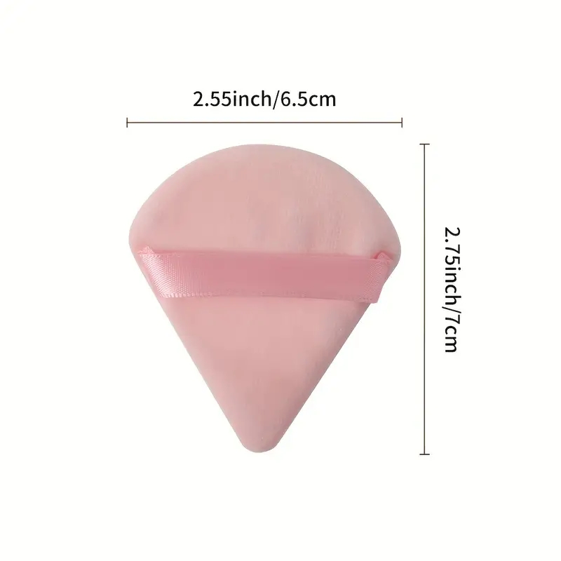 Powder Puffs Triangle Cosmetic Powder Puff Reusable Soft Plush Powder Sponge Makeup Foundation Sponge For Face Body Loose Powder Wet Dry Makeup Tool