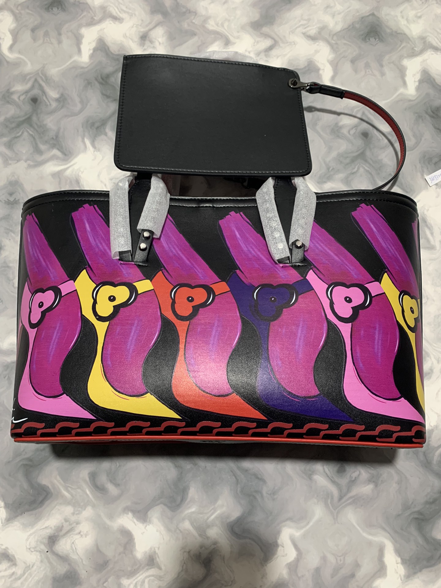 Impressão mista Mulheres grandes bolsas de designer rabiscos bolsas de designer composta bolsa de bolsa de couro genuíno bolsas de ombro291p