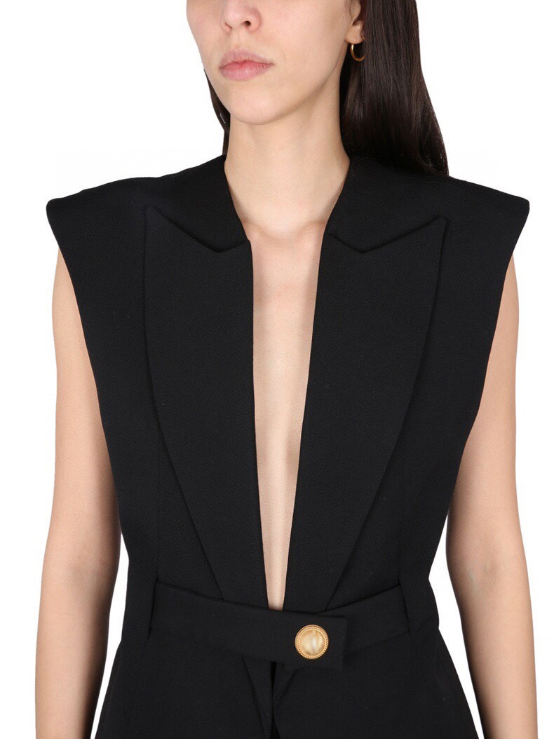 BA031 VESTS Kvinnor Spring Summer Black Turn-Down Collar Button Sleeveless Suit Vest Tops Trendy Versatile Casual Slim Female Clothes