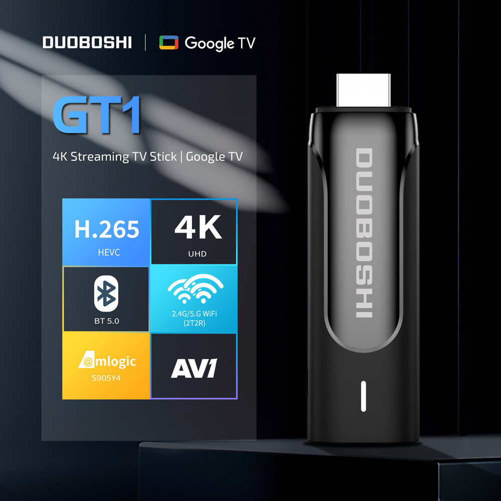 Google TV Stick 4K Netflix Certified GT1 S905Y4 Android 11 GTV 5G WIFI Streaming TV Box Dongle يدعم Chromecast Dolby HD 2.1