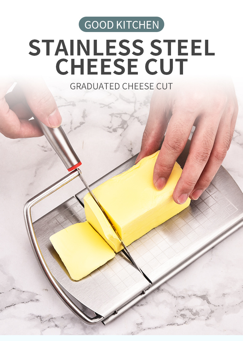스테인레스 스틸 주방 도구 세트 보드 초콜릿 강판 치즈 커팅 와이어 치즈 버터 커터 슬라이서