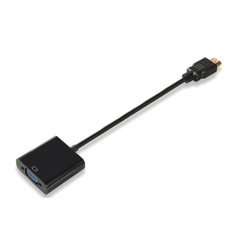 Conversor de cabo HDMI para VGA HD 1080P HDMI macho para VGA Adaptador conversor Famale com fonte de alimentação USB de áudio de 3,5 mm Digital analógico para tablet laptop PC TV BOX HDTV PS3