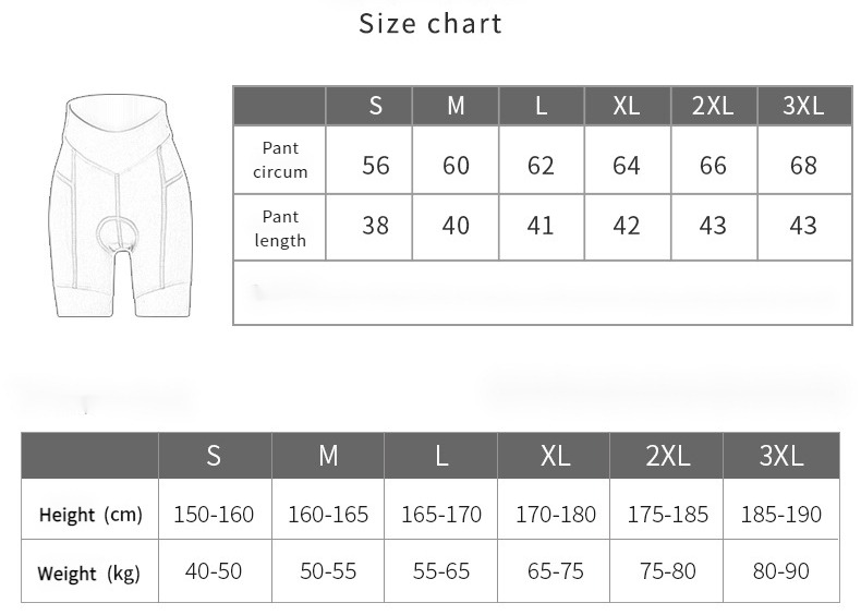 Nowe szorty rowerowe Solidne letnie spodnie rowerowe