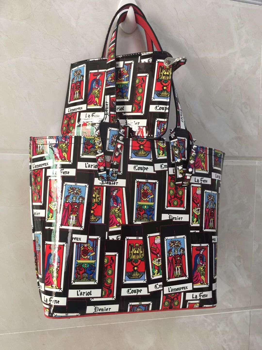 Смешанная печать женщин Большая сумка для рисунки дизайнерские сумочки сумки композитная сумочка подлинная кожаная кошелька сумки 291p